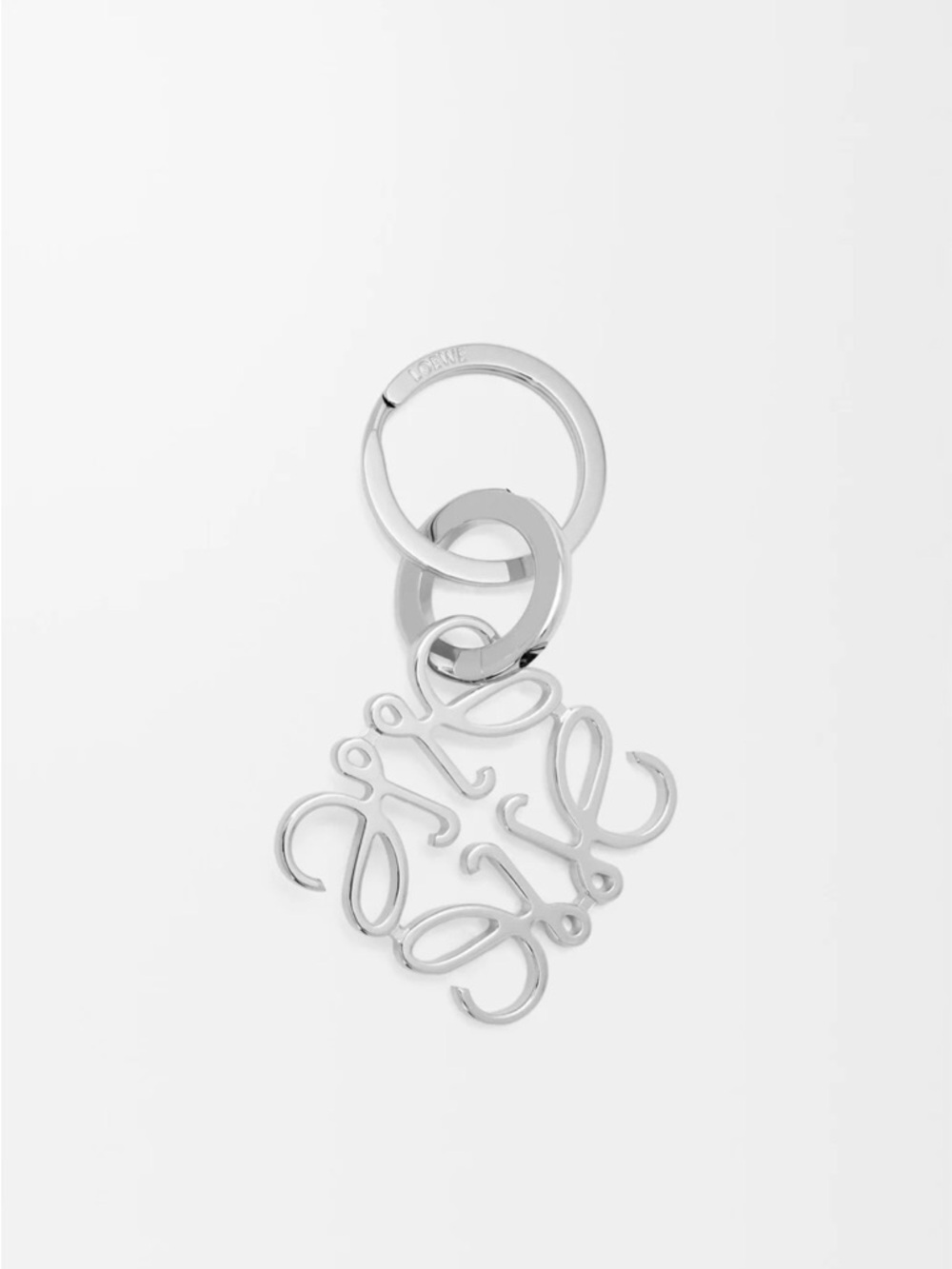 NWT Loewe Silver Anagram Keyring – Authentic & Gift Ready